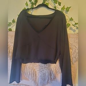Lace trim crop top 4XL